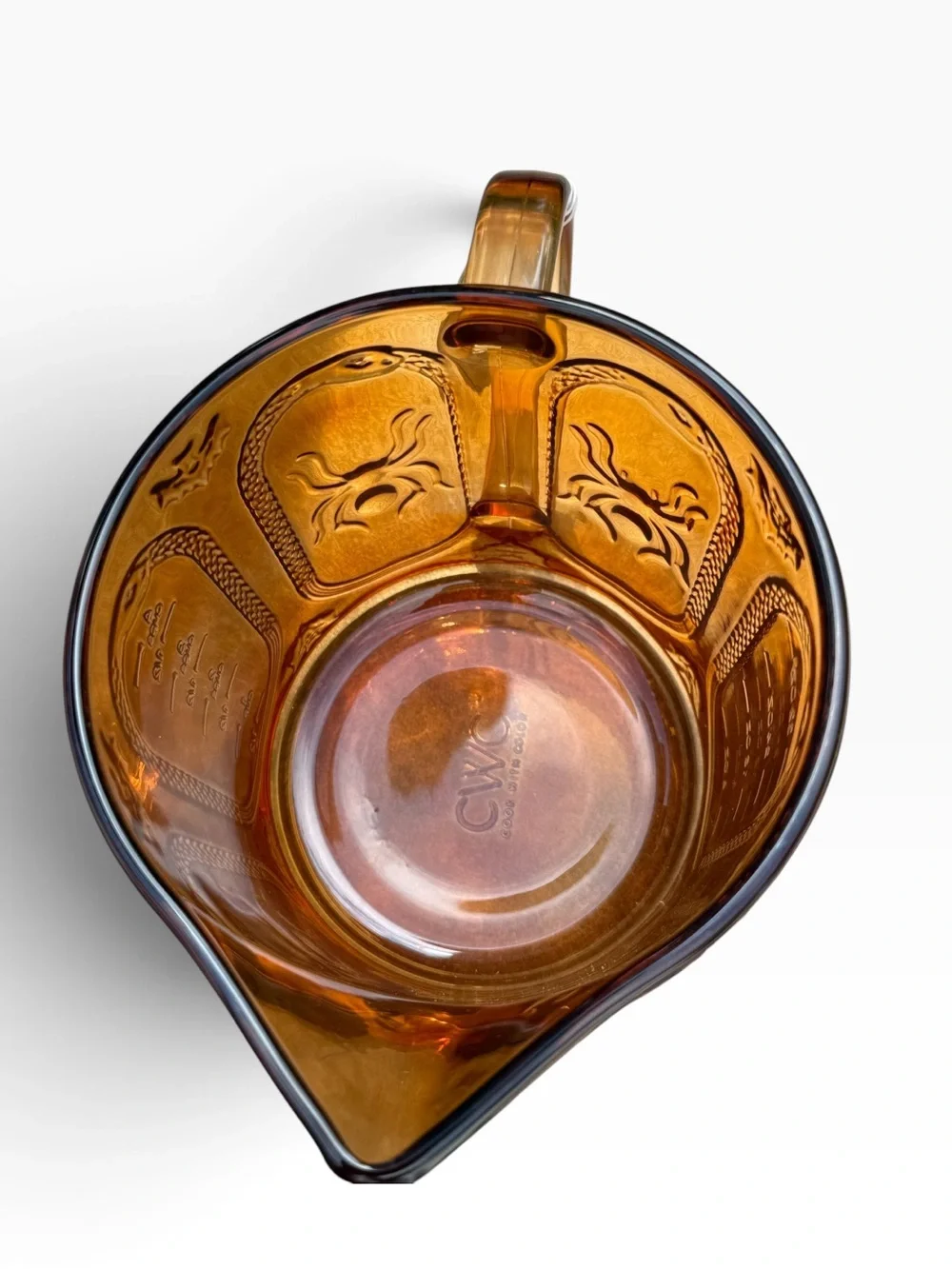 CWC Amber Glass Measuring Jug - Amber Colored 32oz Measuring Cup